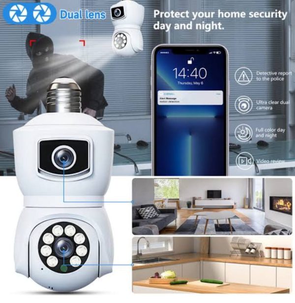 Dual Lens Bulb Camera